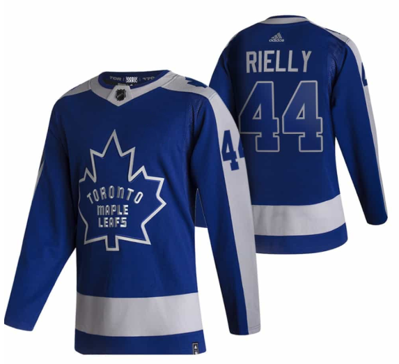 Men's Toronto Maple Leafs #44 Morgan Rielly 2020/2021 Blue Reverse Retro Special Edition Stitched Jersey Men's Toronto Maple Leafs #44 Morgan Rielly 2020/2021 Blue Reverse Retro Special Edition Stitched Jersey